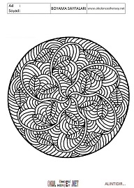 Mandala boyama sayfaları